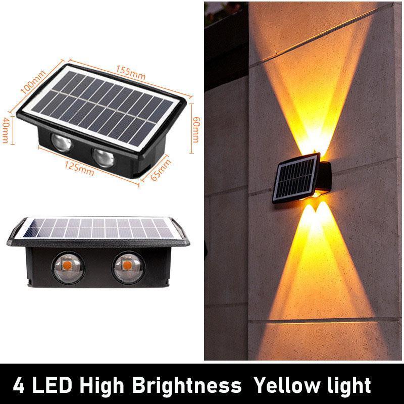 Solar Wall LED Light Outdoor Garden Decoration Wall Lamp High Brightness Up And Down Luminous Lighting Outdoor Solar LED Lamp