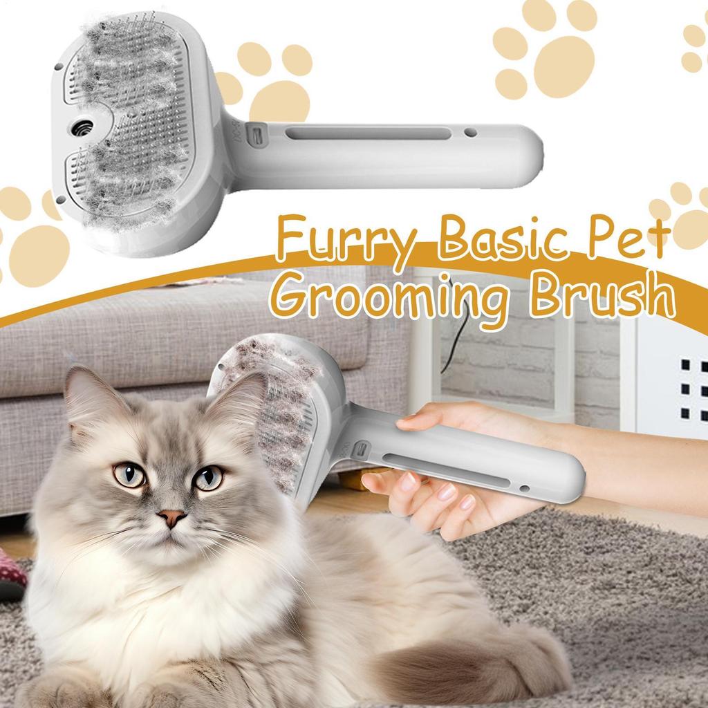 Upgraded Electric Pet Spray Grooming Comb Portable Pet Hair Removal Comb Steamy Floating Hair Removal Cleaning Steam Brush