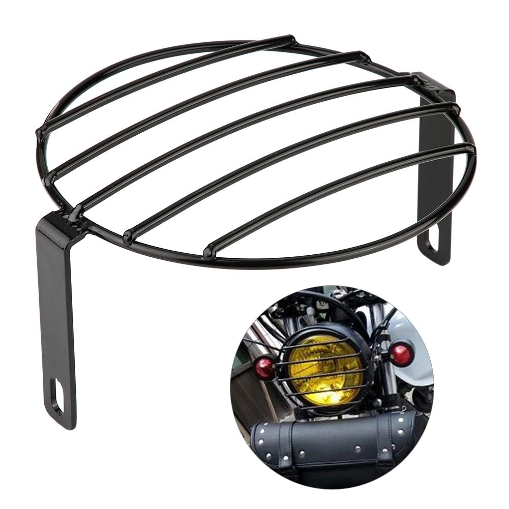 7inch Retro Metal Motorcycle Grill Side Mount Headlight Cover