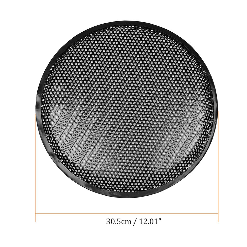 uxcell Speaker Grille, Mesh Subwoofer Grille, Decorative Circle Grille Protector, 2-Pack, 12