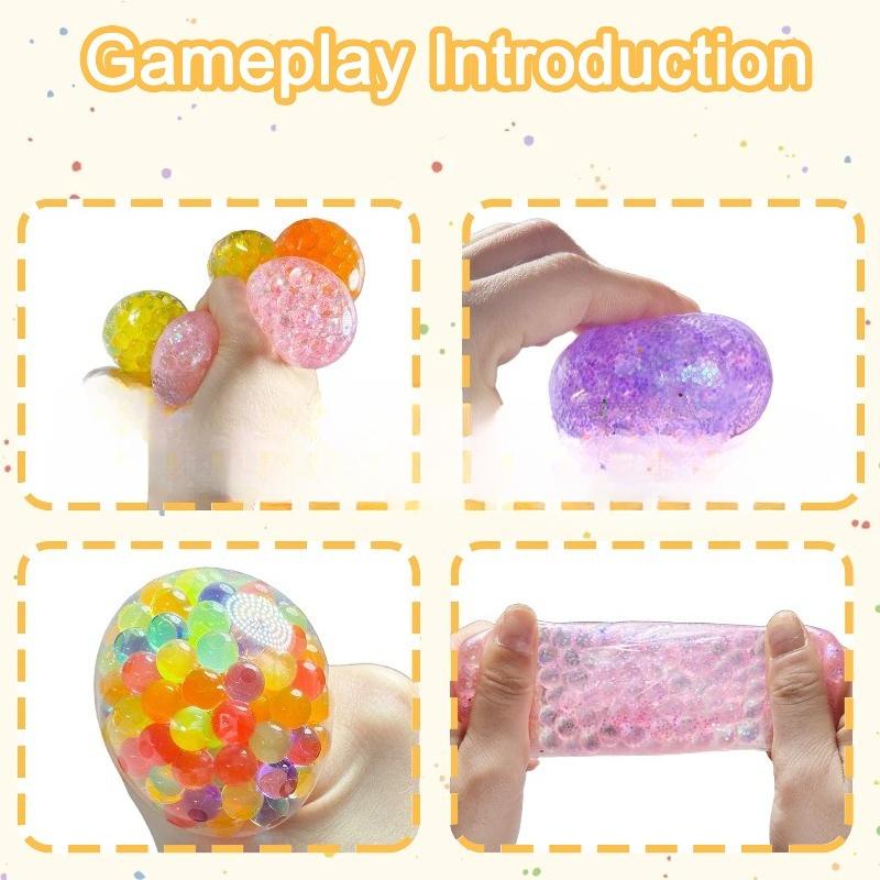 Colorful Dumpling Bead Squishy Stress Ball Fidget Sensory Sticky Toy For Adults Stress Relief Party Favors Holiday Gifts 2026