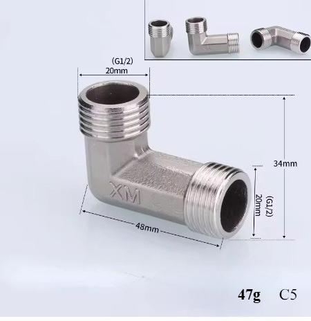 Xiaomi Aço Inoxidável 201 1/2" 3/4" BSP Rosca Macho Fêmea Cotovelo Redutor T Luva Junta de Topo Conexões Hidráulicas