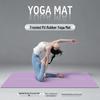 Non-Slip Frosted PU Yoga Mat with Center Line - Thickened for Professional Use