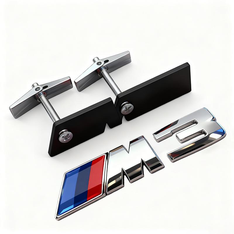 Car Front Grille M Badge Emblem Decoration Accessories Sticker For BMW M E46 E90 E60 F30 F10 E39 E36 F20 G30 G20 E87 E92 E91 E30 pdzr82