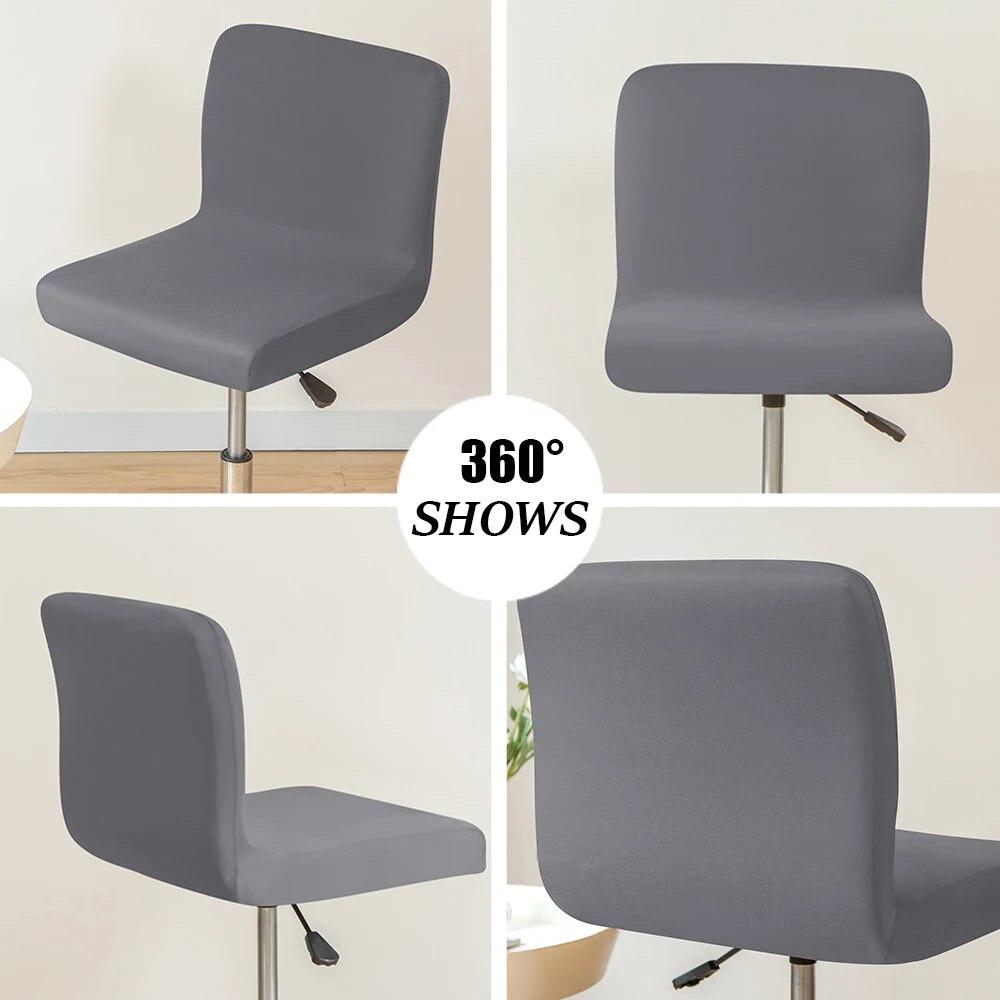 Elastischer, fester, kurzer Rückenbezug, Spandex-Barstuhlbezug, armloser Stuhlsitzbezug, Hotelbankett-Wohnzimmerstuhl-Schonbezüge