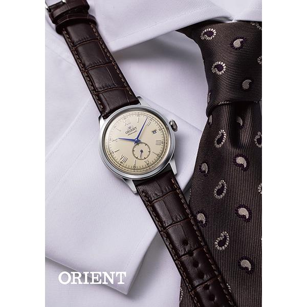 ORIENT Men's TRN-AP0105Y (Classic Bambino Men's Leather) Round Watch Brown Stainless Steel