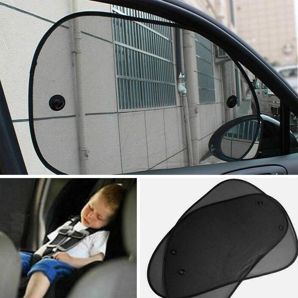 2 Pack Universal Car Window Shade, Cling Sunshade - Sun, Glare And UV Rays Protection For Your Child - Baby Side Window Car Sun Shades, Blocks Over