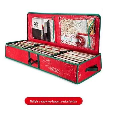 Christmas Decoration Roll Paper Storage Bag, Red PE, Multi-color Options Available