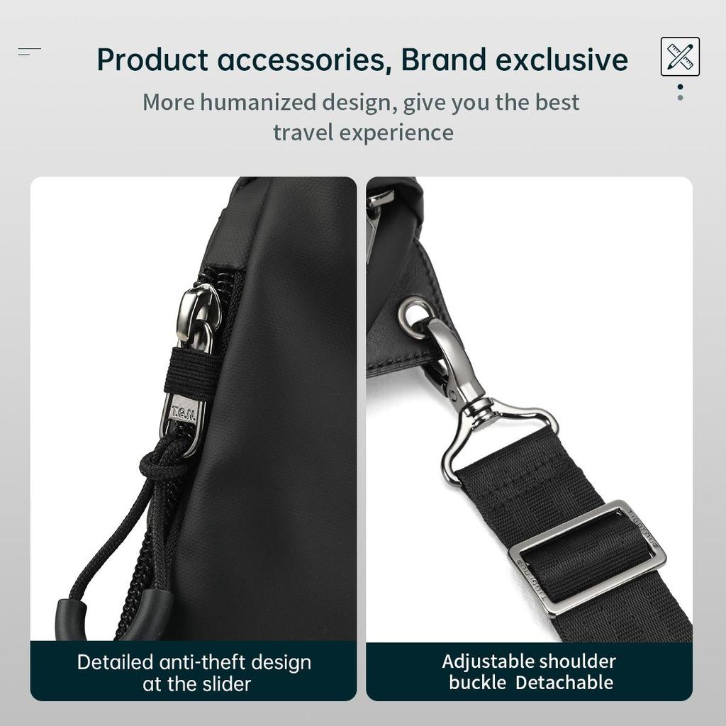 Tigernu Męska torba typu Crossbody 9-calowa torba na tablet Torby na ramię dla mężczyzn Moda Torba z możliwością rozbudowy Torebka Torby na ramię na studia