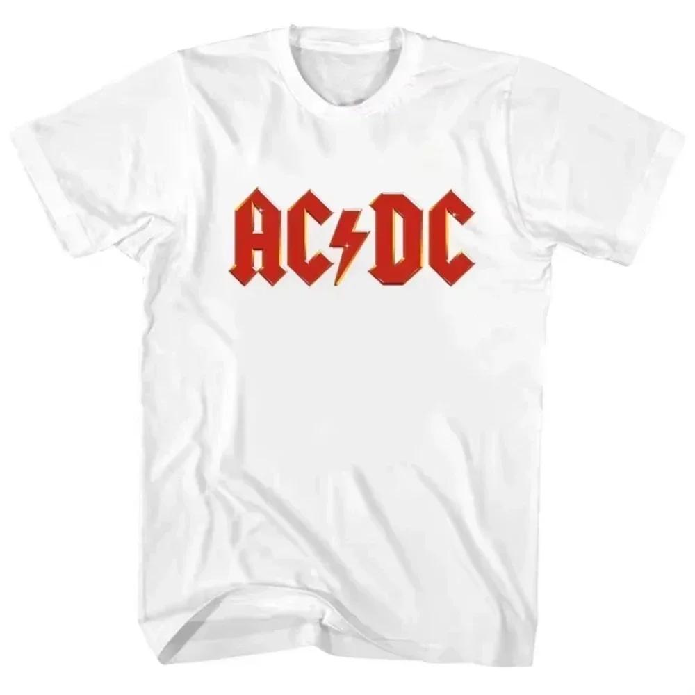 Classic AC Print T-shirt DC Women Hip Tshirt Short Sleeve Men T Shirt Streetwear Top Tee for Fans Gift Women Clothing