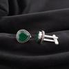 Green Onyx Gemstone 925 Sterling Silver Jewelry Handmade Groom Cufflinks 0.62" CL-8-14