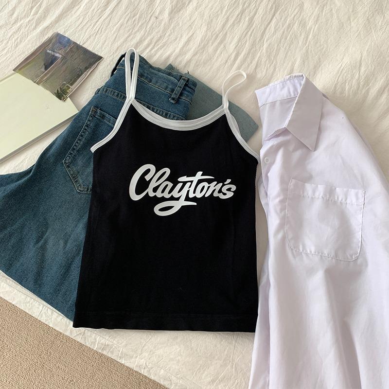 

Женские укороченные топы Y2K с буквенным принтом, облегающие укороченные топы, женские лоскутные сексуальные мягкие топы без рукавов, летние милые топы XL