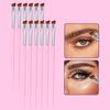REGENBOOG - 12 Small Pink Blade Eyeliner Brushes
