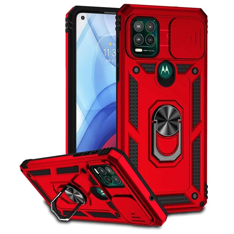 Slide Camera Protect Phone Case For Motorola Moto G Stylus 5G 2021 Ring Holder Kickstand Armor Cover MotoG Stylus 5G 2021 Cases