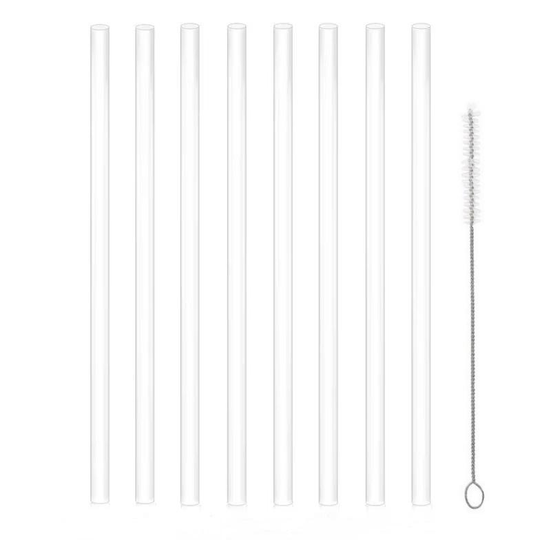 6 pack Replacement Straws for Stanley 40oz Adventure Quencher Travel Tumbler, Reusable Plastic Straws with Cleaning Brush