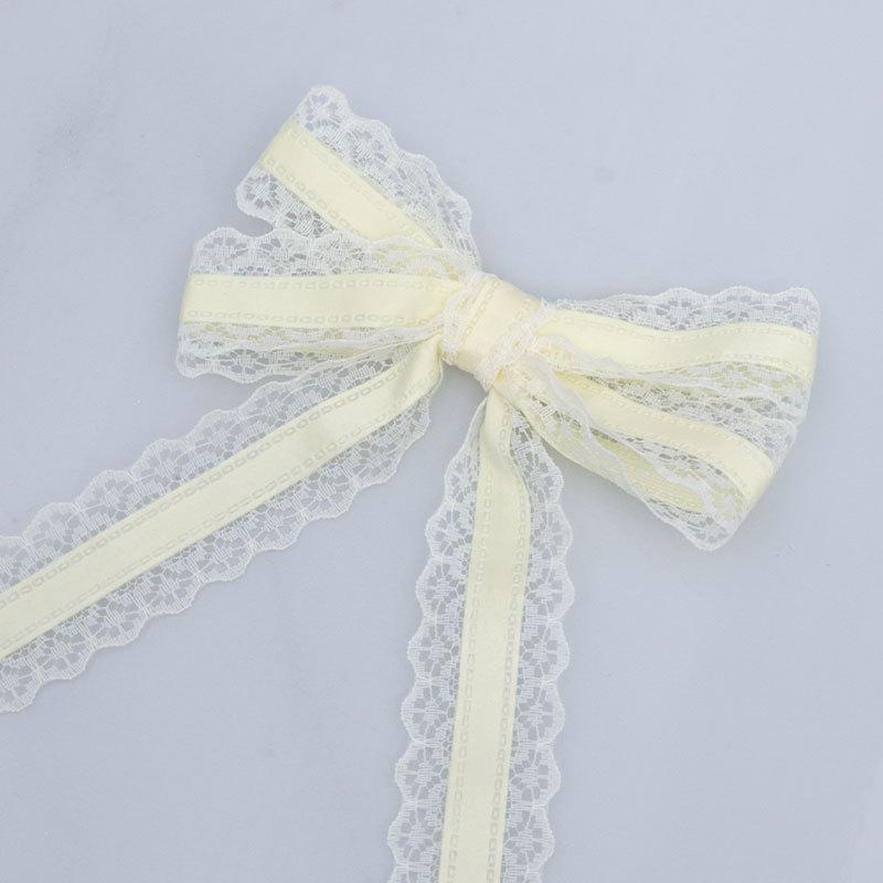 Elegant and Exquisite 3cm Same Color Lace Ribbon Clothing Wedding Accessories Flower Bouquet Gift Bow Ruffled Lace Ribbon Crafts Making Ribbons