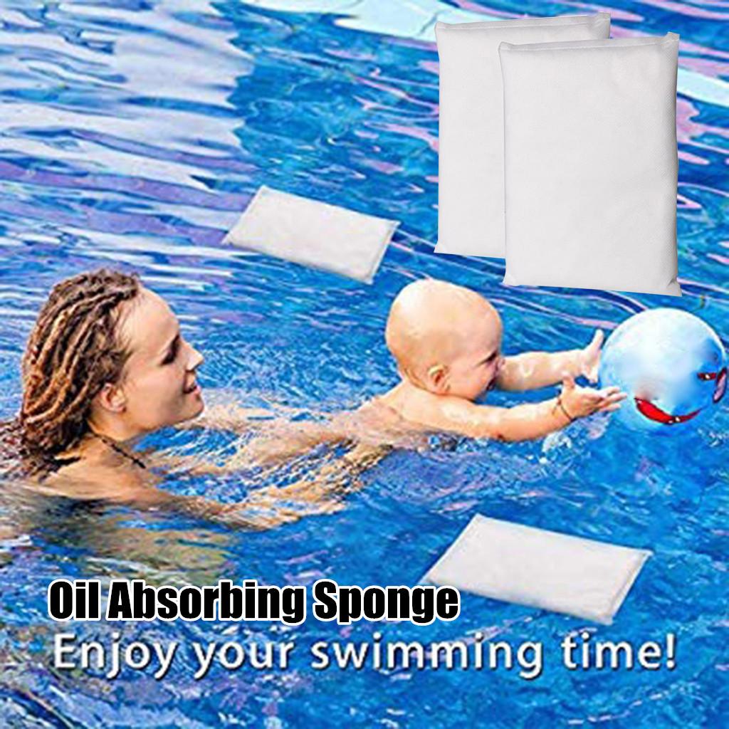 

Oil Absorber, Oil Absorbing Sponge for Hot Tubs Swimming Pools SPAs (Pack of 2)