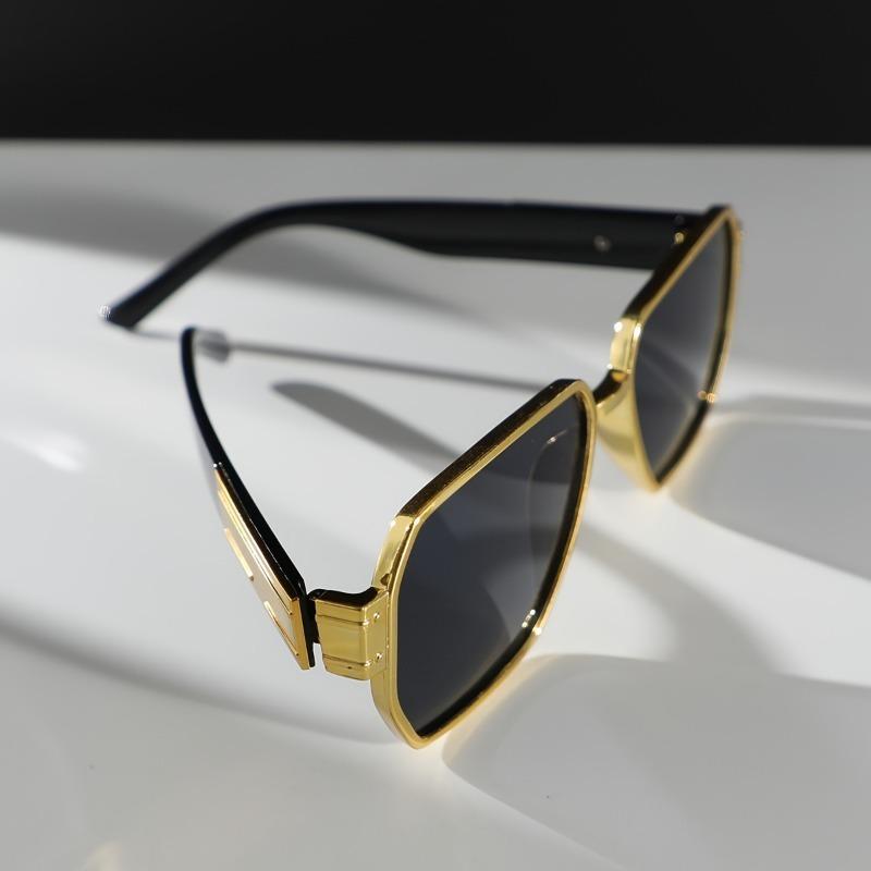 Retro Polygonal Slimming Sunglasses Unisex Fashionable Punk Style Dancing Party Glasses Men's Women's Square Face Suitable