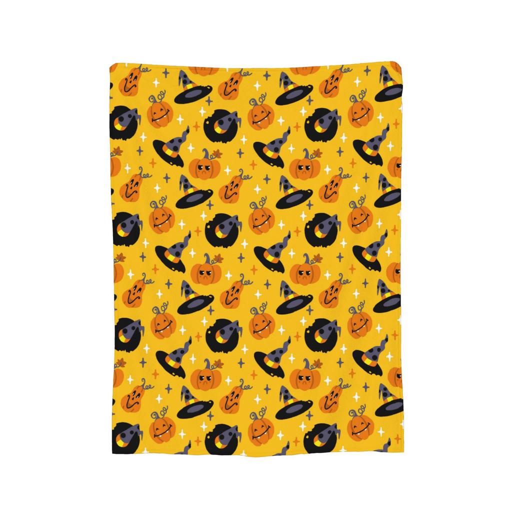 Cartoon Bat Halloween Gothic Blankets Fleece  Winter  Portable Lightweight Thin Throw Blanket for Bed Bedroom Rug Piece