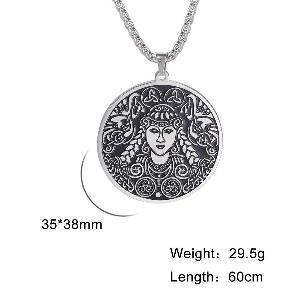 

LIKGREAT Vintage Celtic Brigid Goddess Pendant Necklace Women Stainless Steel Triple Amulet Men s Jewelry Wiccan Pagan Gift 2025
