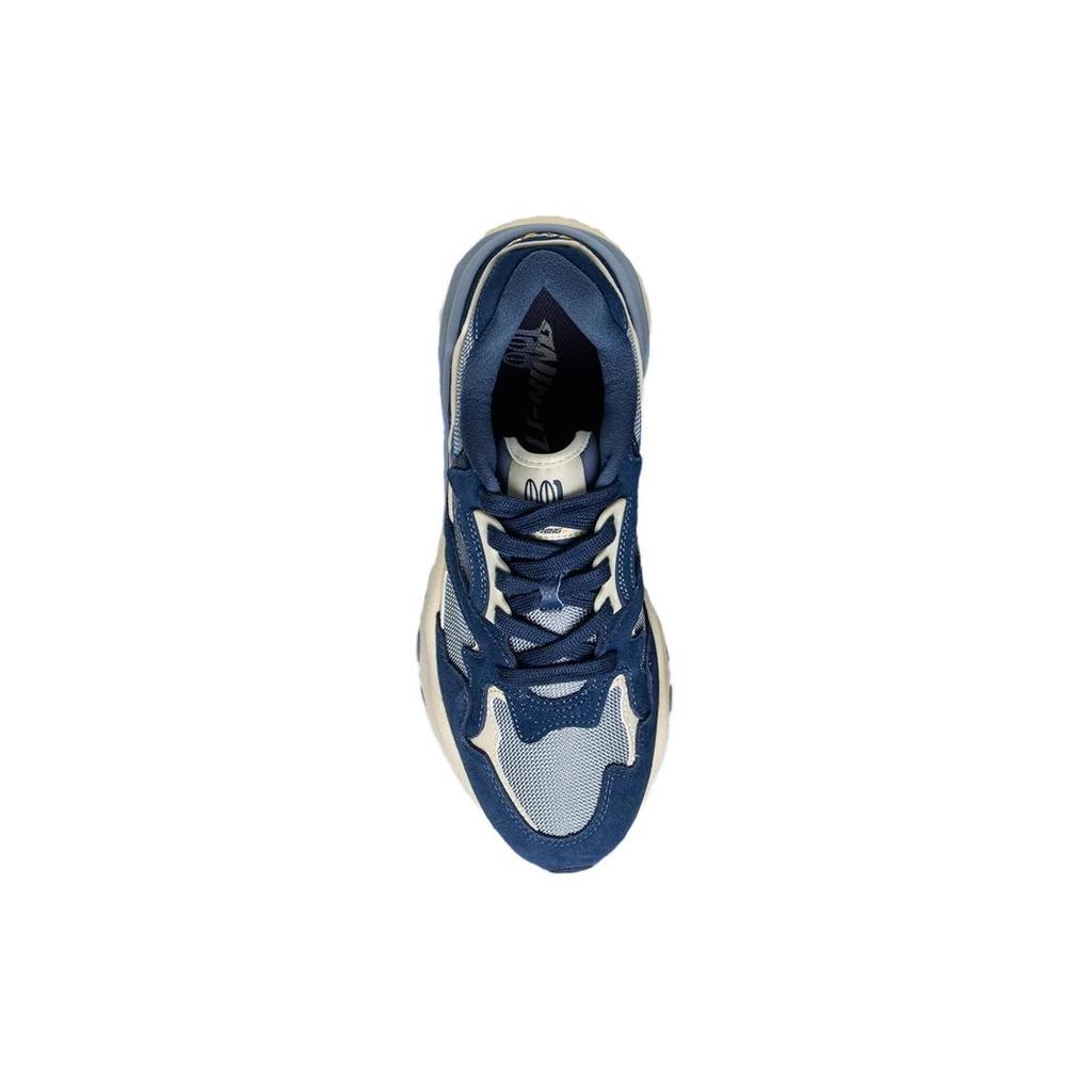 Li Ning 001 Mountain And Sea Fabric Synthetic Leather Non-Slip Wear-Resistant Low-Top Sports Casual Shoes Women sneaker Soft-Gray Blue AZGT008-3