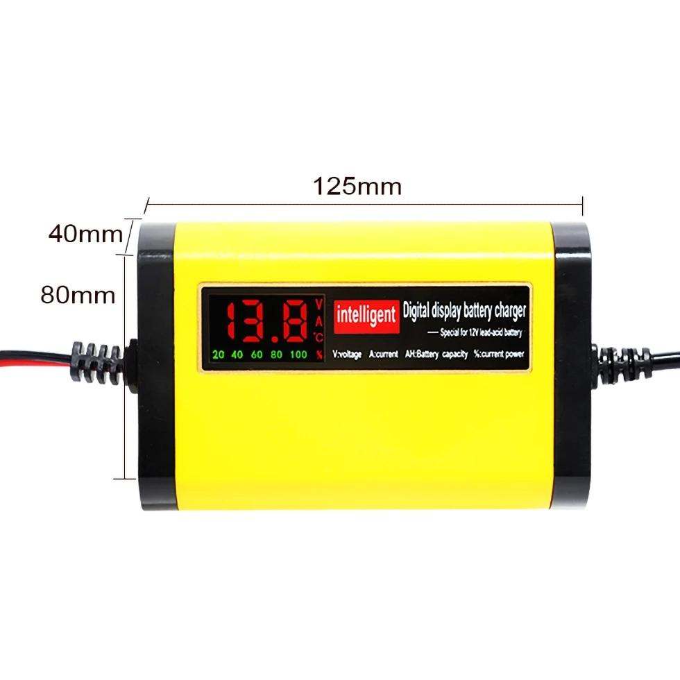 12V 2A Lead Acid Battery Charger Lcd Display AC 110V 220V Motorcycle Car Charge For 5AH 7AH 12AH 14AH 20AH