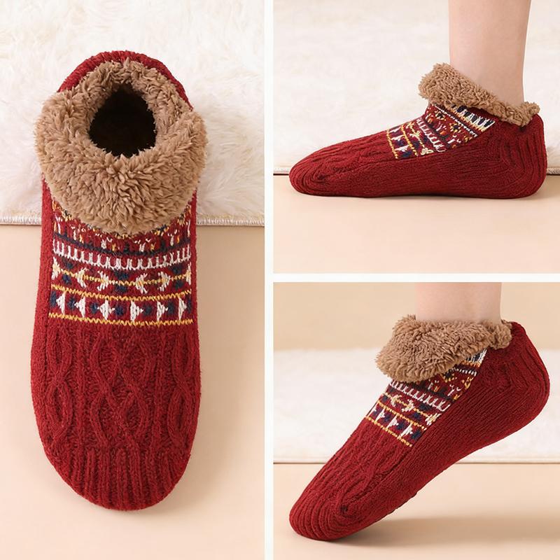 Herbst und Winter Bodensocken Home Warm Damen Herren Socken Schneesocken Schlafteppichsocken Hausschuhe Socken Herren Rutschfeste Yogasocken
