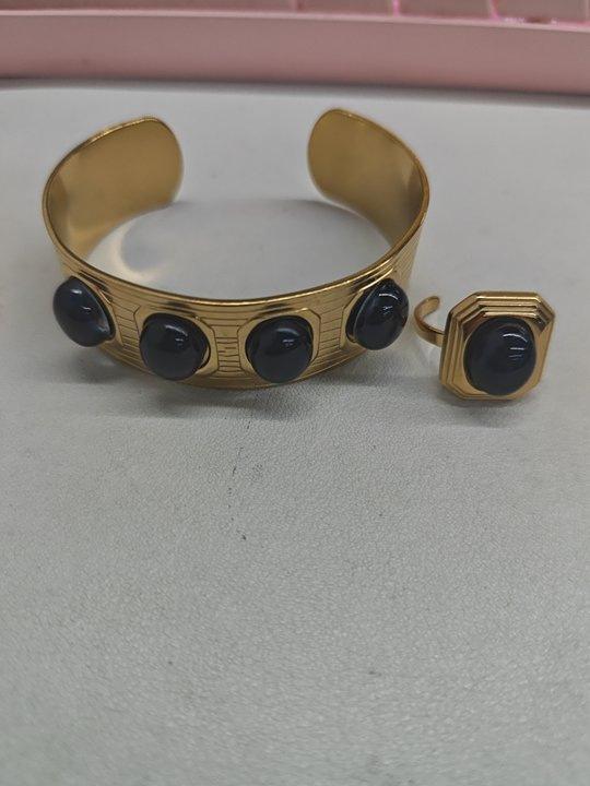 

Браслет-кольцо из титановой стали, открытый, средневековый, легкая роскошь, нишевый браслет, ретро, высококачественная бижутерия, женский