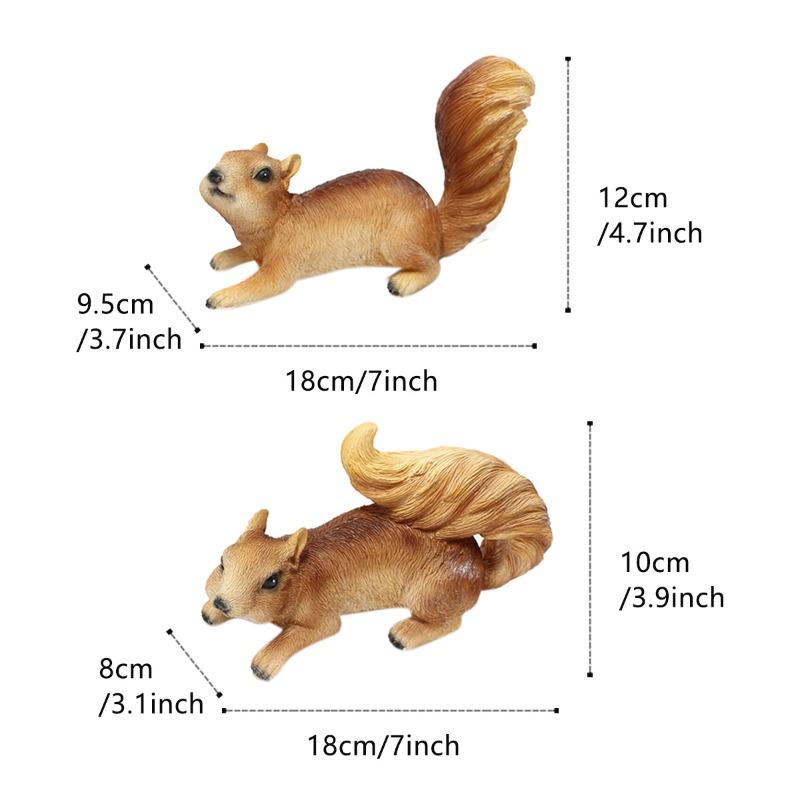 

Набор фигурок имитирующих белок, Декорации для двора и сада из смолы, Наружные украшения и подвески для садовых деревьев