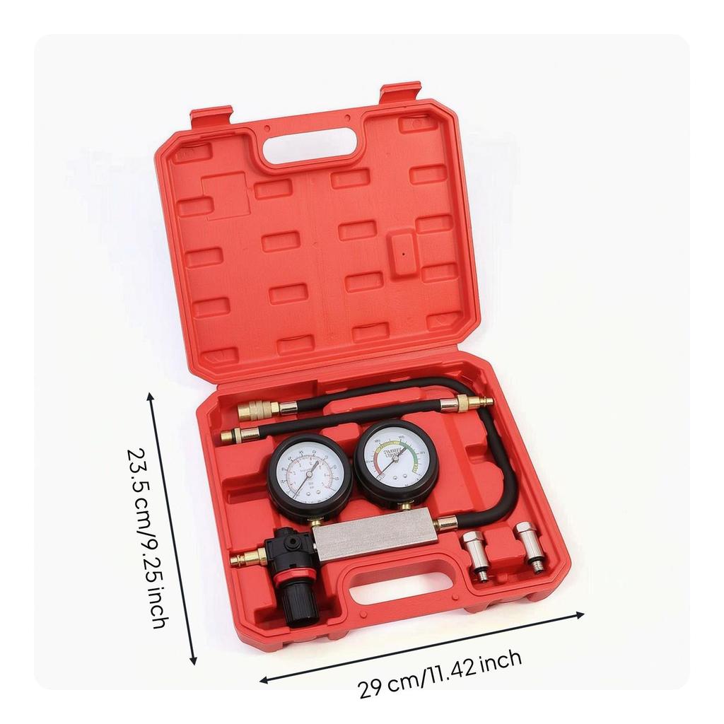 Cylinder Leakage Tester with Case Double Pressure Gauges Leak