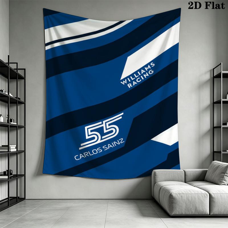 Carlos Sainz Wall Tapestry Aesthetic Wall Hanging Printed Fabric Blanket Decorative Tapestries for Bedroom Living Room Home Decor