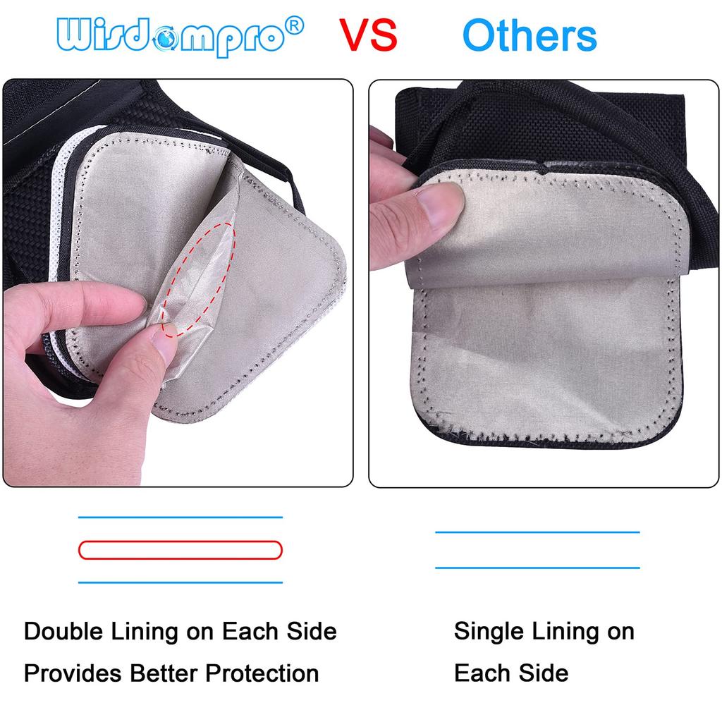 Wisdompro Radio Blocking Pouch, Smart Key Case, RFID Blocking, Relay Attack Prevention, Car Security,