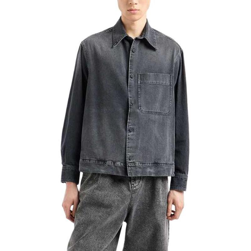 Emporio Armani Garment Treated Denim Shirt Jacket 6D1C9P-1D6CZ-0006