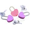 10pcs Romantic Plastic Mini Padlock with 2 Keys Diary Padlocks Heart Shape Padlock  Home