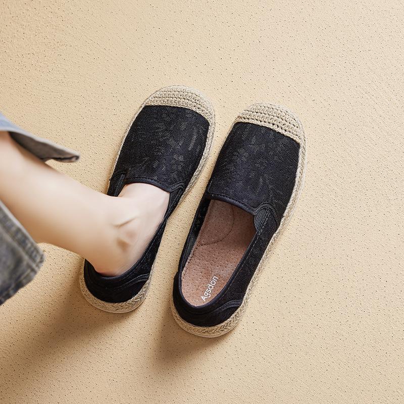 Fisherman shoes new summer lace mesh lazy cloth shoes soft sole single shoes
