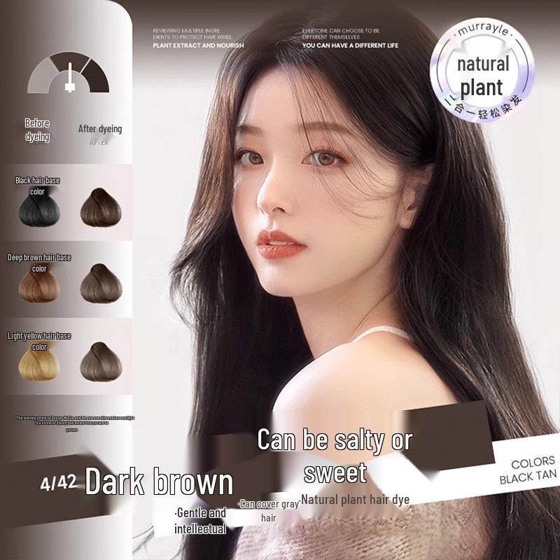 Mei Piaoyang Ammonia-Free Plant-Based Hair Dye Cream for White Hair Coverage