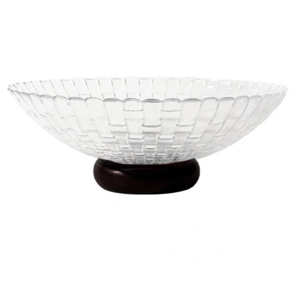 Large Glass Fruit Plate Transparent Snack Tray Modern Fruit Serving Tray Living Room S-Style B