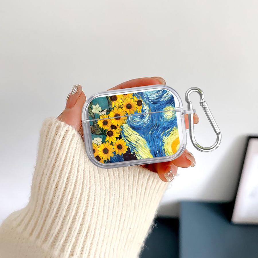 Case For Airpods 1 Pro3 Pro2 3 2 Pro 4 Clear Earphone Cases Cover Simple Floral Pattern