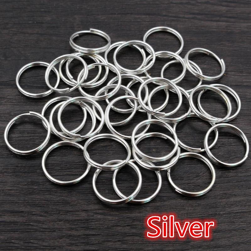 50-200pcs 5 6 8 10 12 mm Open Jump Rings Double Loops Gold Silver Color Split Rings Connectors For Jewelry Making Supplies DIY