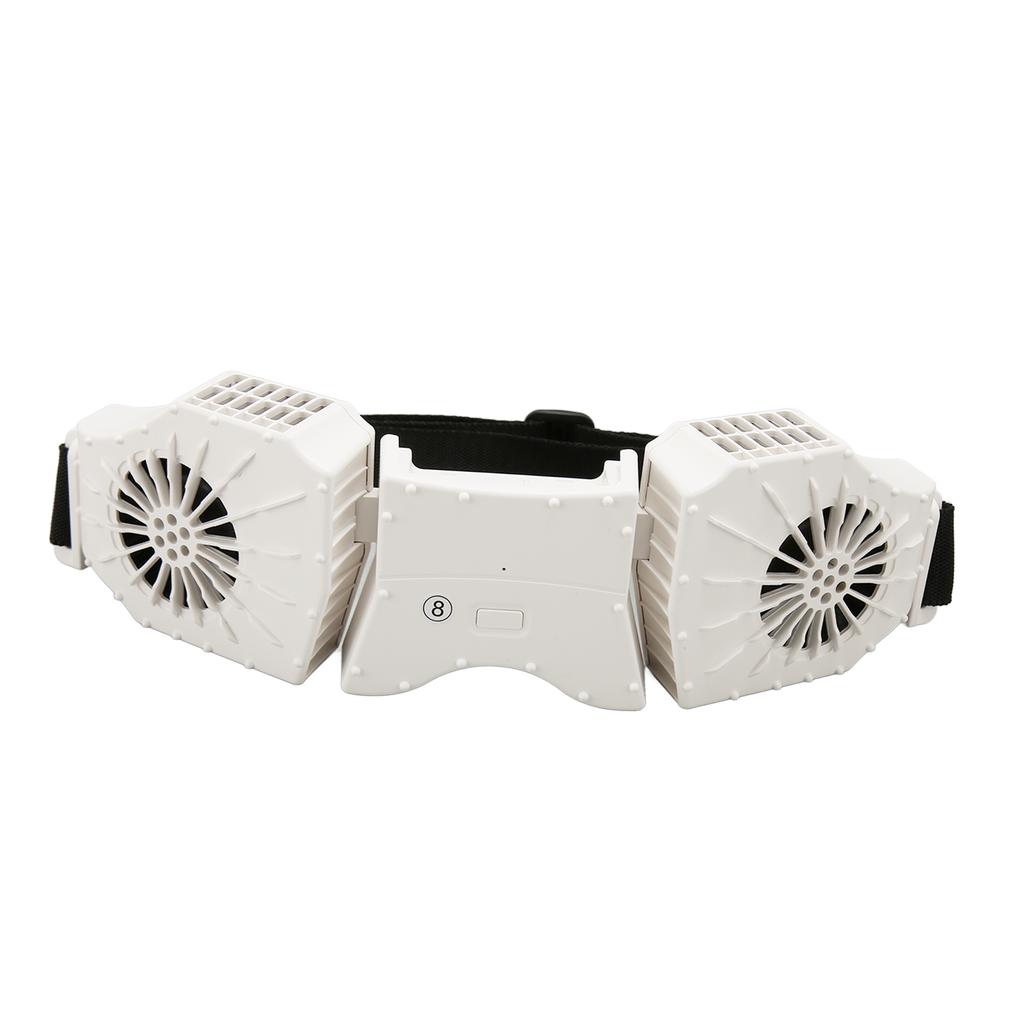 Waist Fan 3 Speed 8000mAh 5V 2A Type C Fast Charging Portable Wearable Belt Fan for Climbing Hiking
