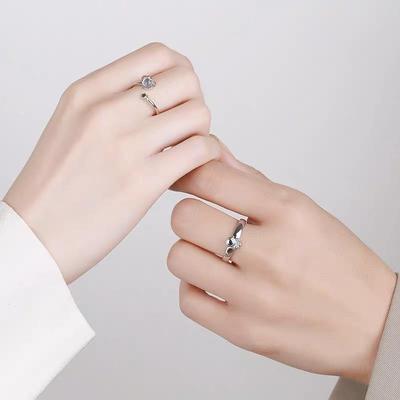 2ks Couple Astronaut Planet Ring Coups Příslušenství Spaceman Moon Finger Ring Lover Muži Ženy Šperky
