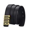 Women's Korean Style Leather Belt with Letter Buckle - Minimalist Fashion Belt for Skirts and Pants