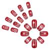 Elegant Glossy Christmas Stick on Nails Acrylic Full Cover Press on Nails for Women Manicure Nail Art 24PCS