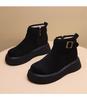 Women's Slimming British-Style Martin Boots 2025: Thick Platform Short Boots, Sizes Up To 42, Soft Sole