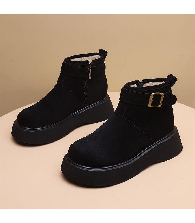 Women's Slimming British-Style Martin Boots 2025: Thick Platform Short Boots, Sizes Up To 42, Soft Sole