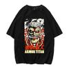 Attack on Giants Anime Alan Yeager Pattern Printed T-Shirt Short Sleeve Men's and Women's Summer Cotton Loose