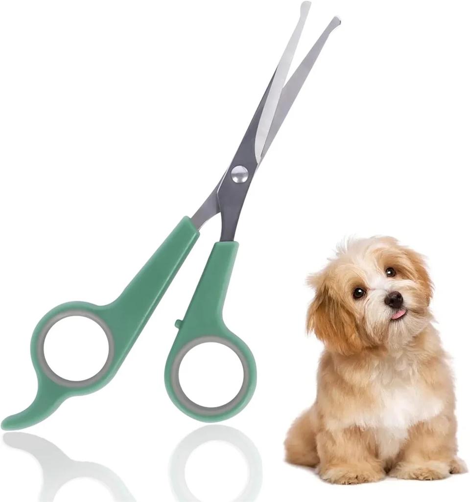 Stainless Steel Scissors Professional Dogs Hair Scissor  with Round Tip Pets Cat Dog Durable Safety Hair Dog Grooming Accessorie