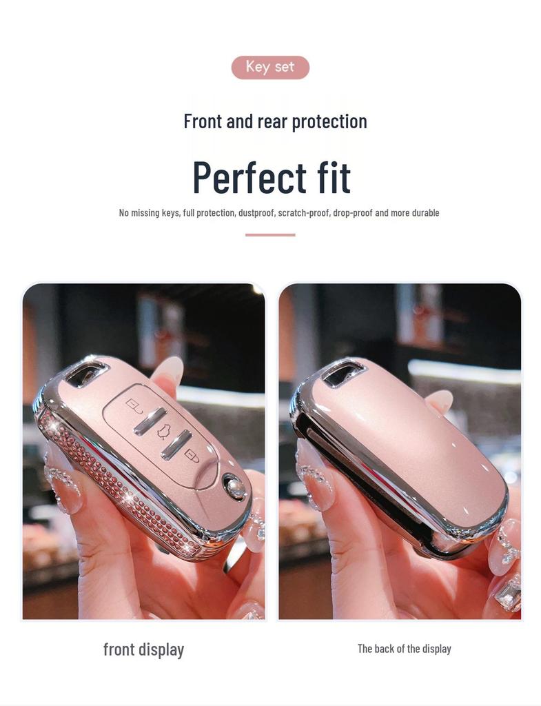 Wuling Bingo & Baojun EV Key Cover: Full Wrap with Snap Button