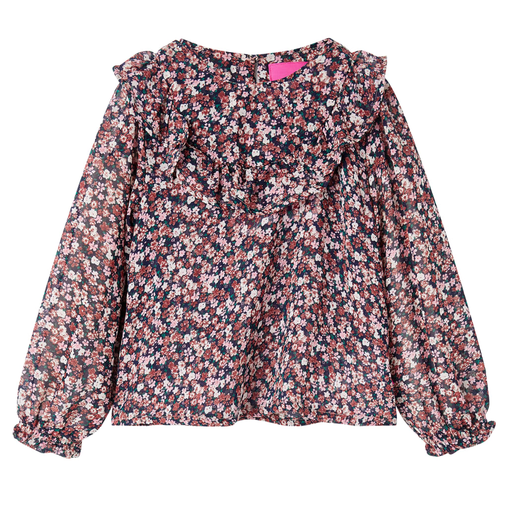 Super Merchant Kinderblouse met Lange Mouwen, Donkerroze, 104