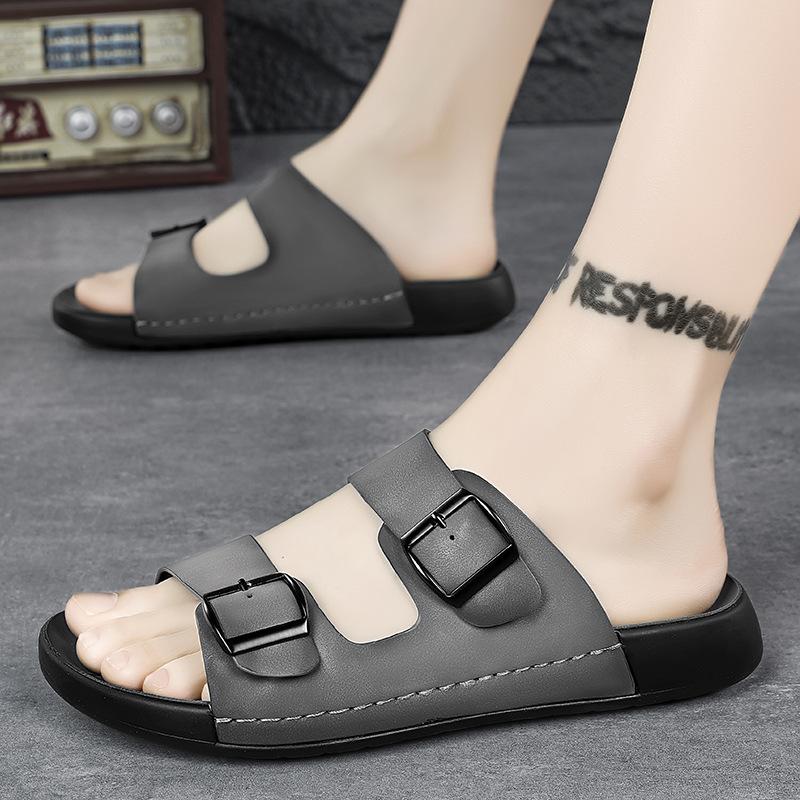 

New fashion boutique men s sandals quality indoor and outdoor cool slippers British casual breathable beach shoes 44